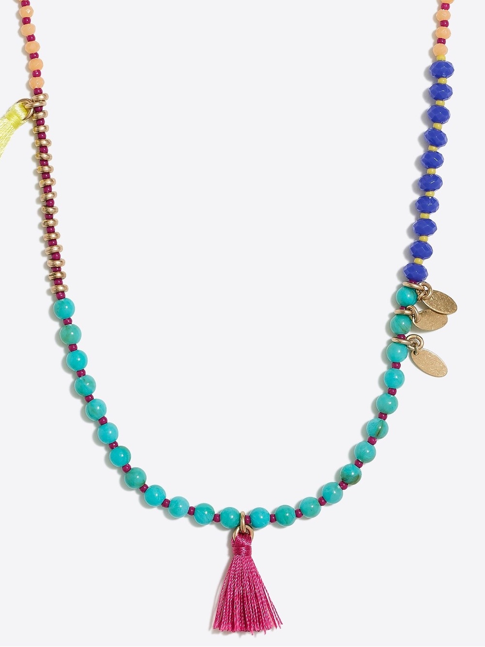 J. Crew Factory Beaded tassel necklace